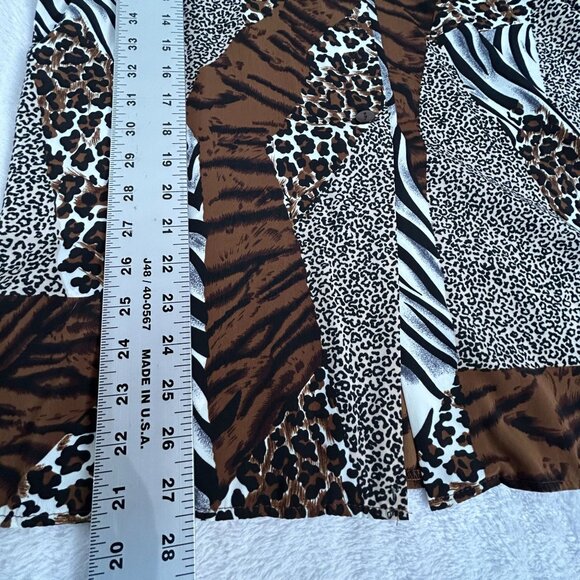 S.G. Sport Collection Vintage Animal Print Button-Up Shirt Womens Small Brown - Picture 9 of 9